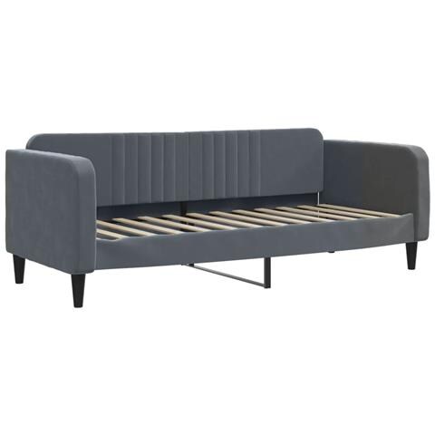 Letto da Giorno Grigio Scuro 90x190 cm in Velluto - Foto 1