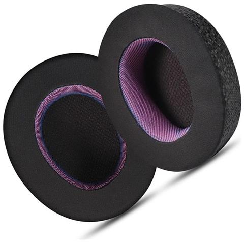 Cuscinetti Auricolari Di Ricambio In Pelle Ice-feel Viola E Nero Per Steelseries Arctis Nova Pro (cablata) - Foto 3