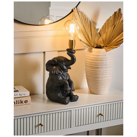 Lampada Da Tavolo Elefante Fortuna Nero - Foto 1