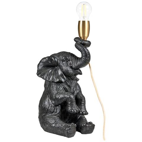 Lampada Da Tavolo Elefante Fortuna Nero - Foto 2
