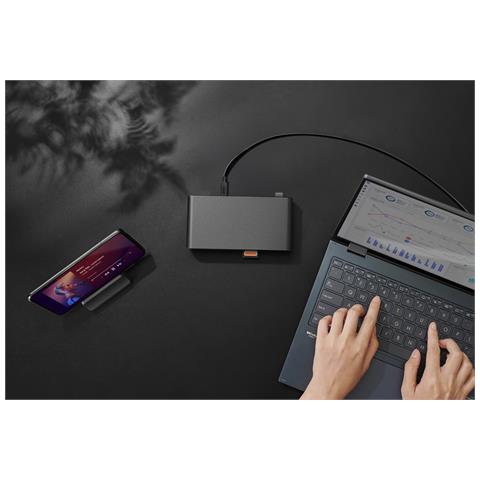 Triple Display USB-C Dock Duo DC301 Cablato Nero - Foto 13
