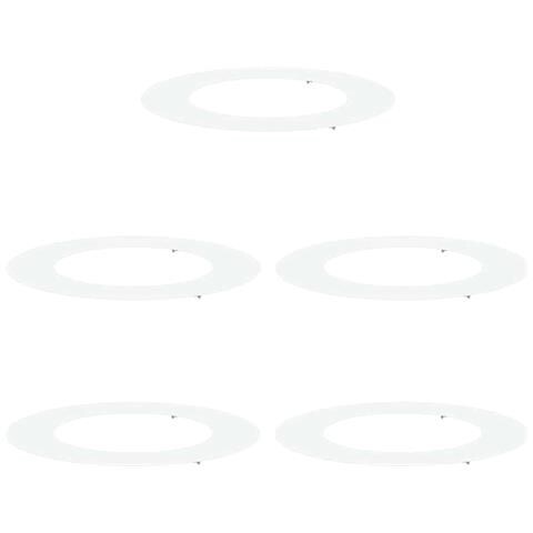 Anelli di Albero Piatto 5 pcs Bianco Ø50 / 80 cm Acciaio - Foto 1