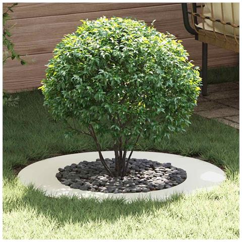 Anelli di Albero Piatto 5 pcs Bianco Ø50 / 80 cm Acciaio - Foto 2