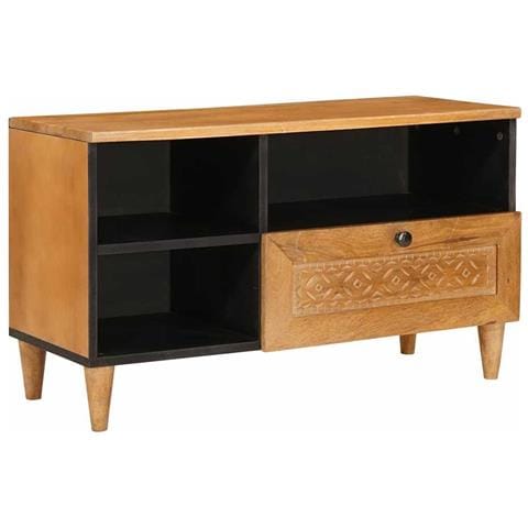 Mobile TV con cassetto Marrone chiaro 80 x 33 x 46 cm - Foto 1