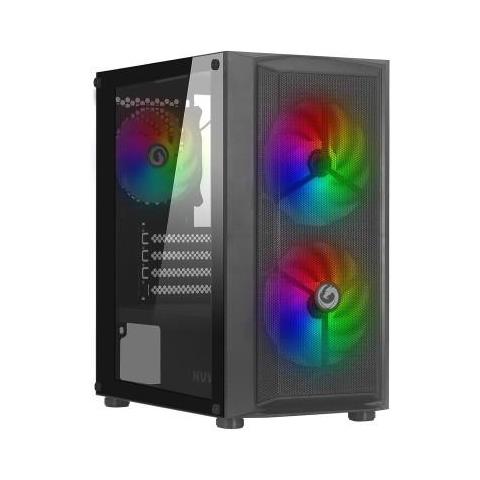 CASE MINI-TOWER NO PSU BLITZ R26 2USB3 0,5MM SPCC BLACK 1*FAN RAINBO - Foto 1