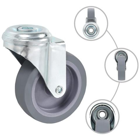 Ruote Girevoli Con Foro Per Bullone 8 Pz 75 Mm - Foto 1