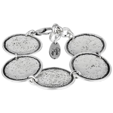 Bracciale In Argento Con Piastre In Zama Argento Luna - Foto 1