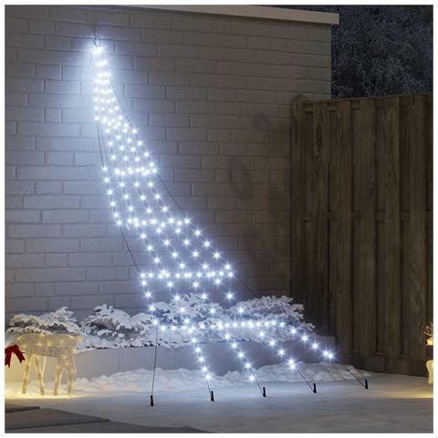 Albero di Natale LED con picchetti per il terreno Bianco freddo - Foto 2