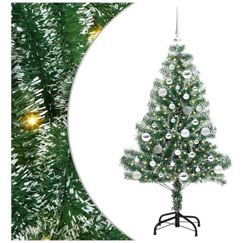 Albero di Natale Artificiale Imbiancato con Luci LED 150 cm - Foto 1