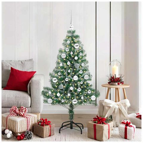 Albero di Natale Artificiale Imbiancato con Luci LED 150 cm - Foto 2