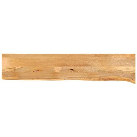 Piano Tavolo Bordi Vivi 140x40x3,8cm in Legno Massello di Mango - Foto 1