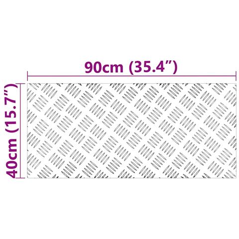 Dischi Quadrati 4 pcs Argento 90 x 40 cm Alluminio - Foto 8