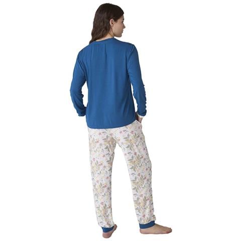Jjbfp0400 Pigiama Da Donna In Cotone A Maniche Lunghe - Foto 2
