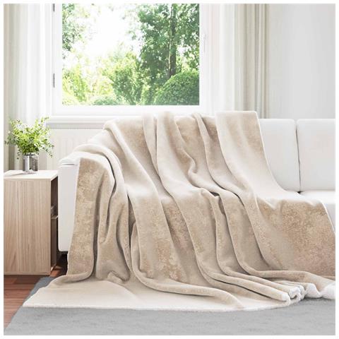 Coperta Beige 220 x 240 cm Panno - Foto 2