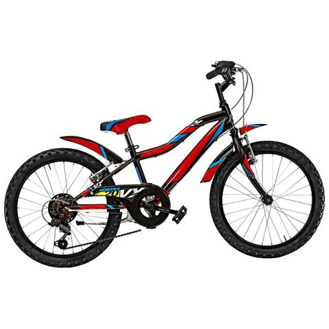 Bici Bimbo Mtb Misura 20 Mountain Bike Bambino Modello Vortex Vx20cc 6v Con Cambio E Parafanghi - 28 Nero Rosso Blu - Foto 1