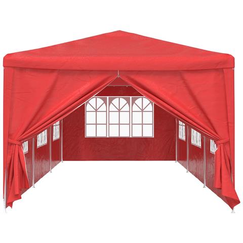 Tenda Party 900 x 300 x 255 cm Rosso PE e Acciaio - Foto 2