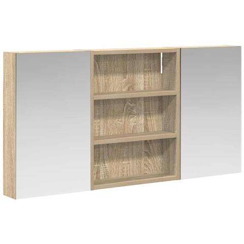 Set di Armadi da Bagno con lo scaffale 3 pcs 100 x 10,5 x 50 cm - Foto 1
