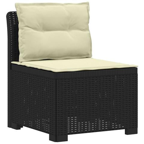 Divano da Giardino a 1 Posto con Cuscini Aspetto Rattan PP - Foto 1