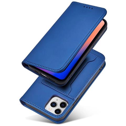 Custodia Magnetica Per Iphone 12 Pro, Portafoglio Per Carte, Supporto Per Carte, Blu. - Foto 2
