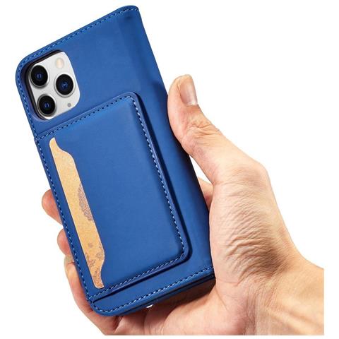 Custodia Magnetica Per Iphone 12 Pro, Portafoglio Per Carte, Supporto Per Carte, Blu. - Foto 7