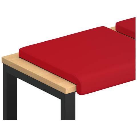 Cuscino per panchina 4 pz Similpelle Rosso Profondità 35 cm - Foto 1