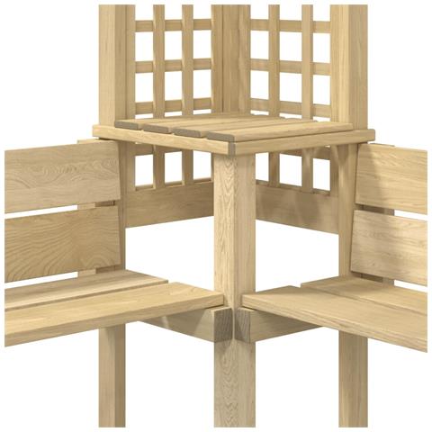 Pergola Angolare con Panca in Legno di Pino Impregnato - Foto 2