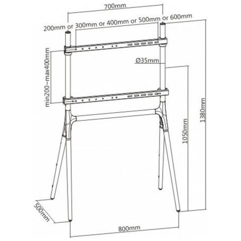ICA-TR19 Supporto TV a parete 177,8 cm (70") Noce - Foto 10