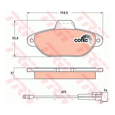 Kit Pastiglie Freno Gdb1115 - Foto 1