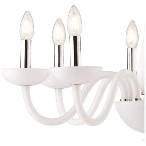 Lampadario Alfiere Bianco 8xe14 74x58cm - Foto 1