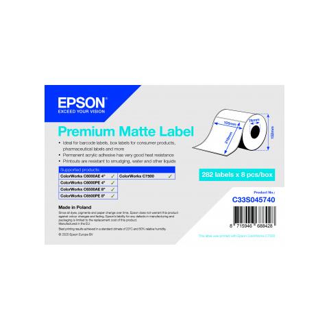 Premium Matte Label Die-cutroll 105mmx210mm 282 Labels - Foto 1