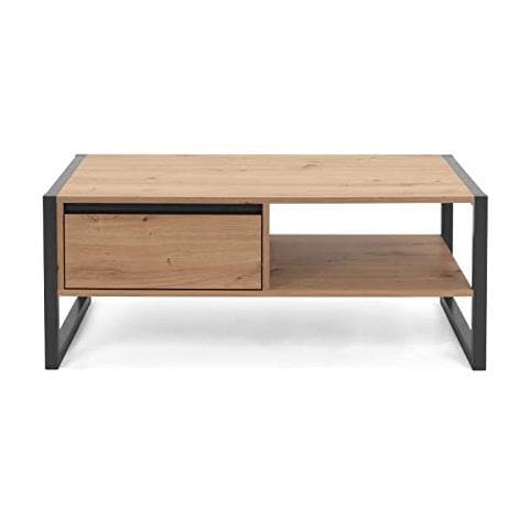 Tavolino da Salotto Denver 55 Rovere Artigianale e Antracite - Foto 1