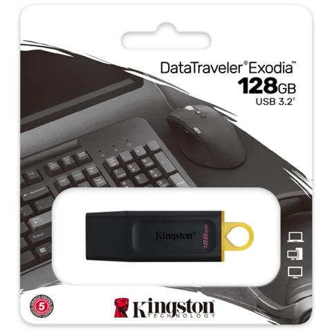 128GB USB3.2 PENDRIVE KINGSTON PEN DRIVE EXODIA DATATRAVELLER DTX / 128GB - Foto 2