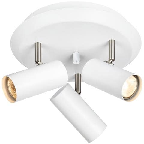 Faretto Da Soffitto A 3 Luci Per Interni Lampada A Grappolo Bianco, Gu10 - Foto 1