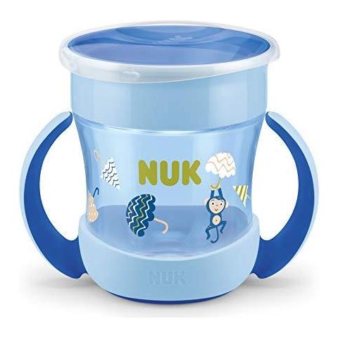 Mini Magic Cup Sippy Cup 360 Anti-spill Rim 6 Mesi Maniglie Easy Grip Bpa-free 160 Ml Monkey (blu) 1 Conte - Foto 1