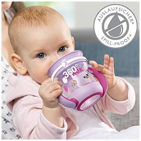 Mini Magic Cup Sippy Cup 360 Anti-spill Rim 6 Mesi Maniglie Easy Grip Bpa-free 160 Ml Monkey (blu) 1 Conte - Foto 4
