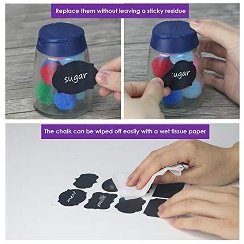 Etichette Per Vasi 64pcs - Etichette Lavagna Con Gesso Pen - Foto 4