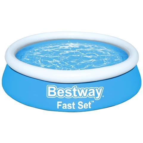 Set Piscina Gonfiabile Fast Rotonda 183x51 cm Blu - Foto 1