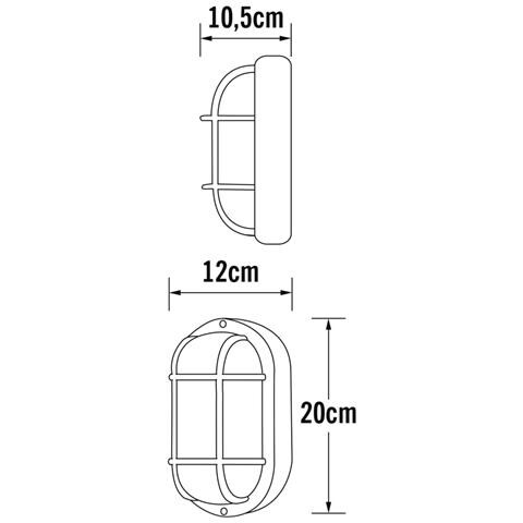 Lampada da Parete Elmas Bianco Opaco in Plastica - Foto 2