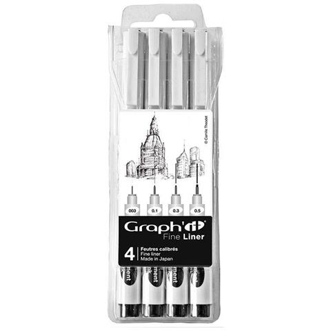 Set 6 Fodere Nere Sottili Graph'it - Foto 1