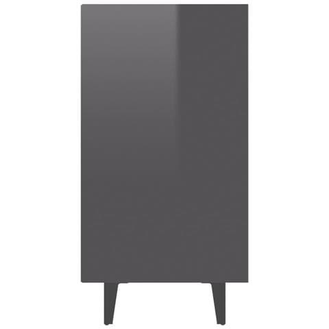Credenza Grigio Lucido 103,5x35x70 cm in Legno Multistrato - Foto 6