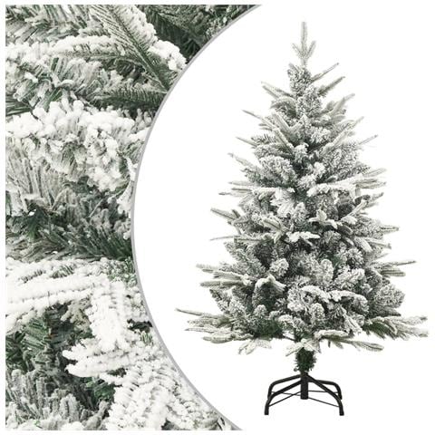 Albero Di Natale Artificiale Con Neve Verde 120 Cm Pvc E Pe - Foto 1