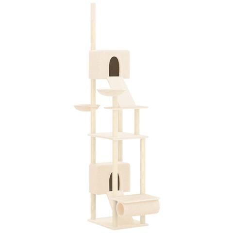 Albero Per Gatti Da Pavimento A Soffitto Crema 277-303 Cm - Foto 1
