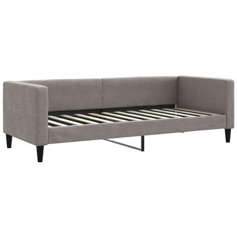 Divano Letto Estraibile Con Materassi Tortora 80x200 Cm Tessuto - Foto 2