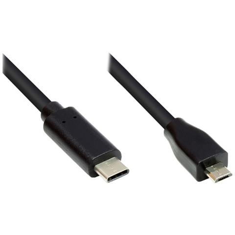 Alcasa Gc-m0123 Cavo Usb 2 M Usb 2.0 Micro-usb B Usb C Nero - Foto 1