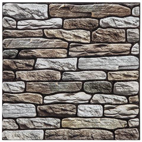 Adesivi Parete Decorativo Con Rilievo Marrone 2 Unità (30 X 30 Cm) - Foto 1