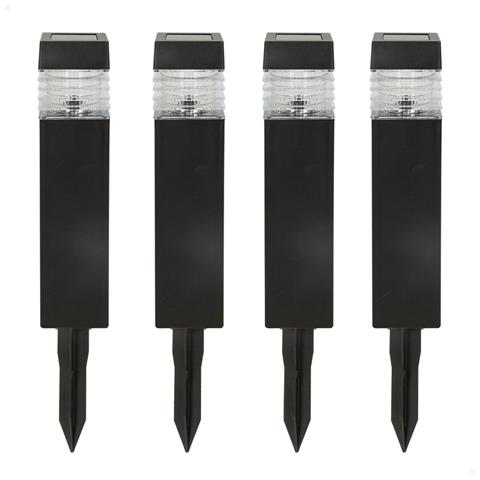 Set Di Picchetti Solari Da Giardino Aktive 4 Pezzi Plastica 6 X 39,5 X 6 Cm (4 Unità) - Foto 7