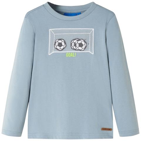 Maglietta Da Bambino A Maniche Lunghe Azzurra 104 - Foto 1