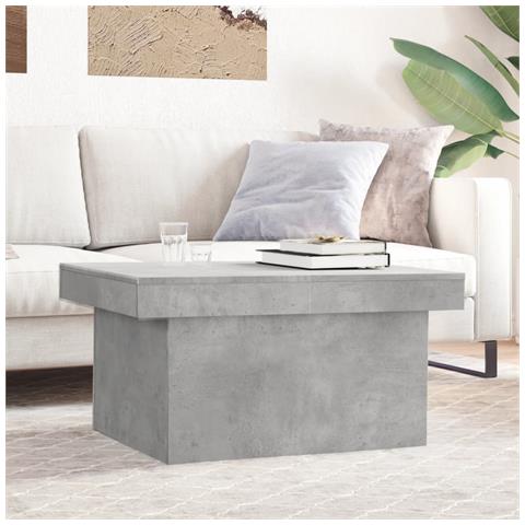 Tavolino Salotto Grigio Cemento 100x55x40 Cm Legno Multistrato - Foto 1
