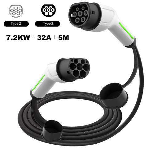 Cavo Ricarica Auto Elettrica Tipo 2, Ev Charger Per La Maggior Parte Dei Veicoli E Hybrid Ed Elettrici (tipo 2 | 5m, 7,2kw | 32a) - Foto 1