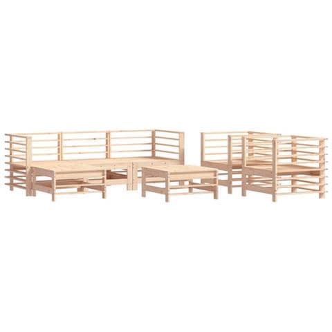 Set Salotto Da Giardino 7 Pz In Legno Massello Di Pino - Foto 1